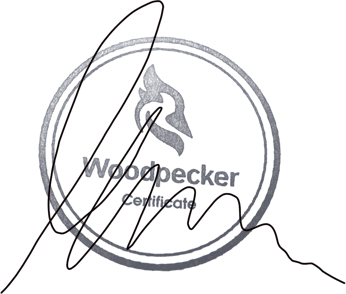 Woodpecker Academy certificate signature
