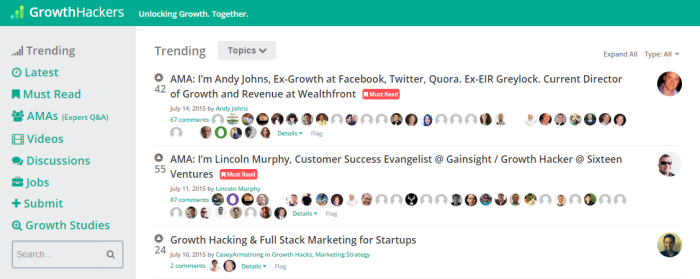 GrowthHackers A Community for Growth Focused Marketers