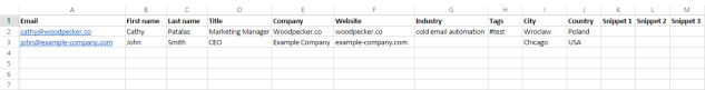 Example CSV Prospect Base Woodpecker