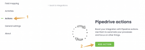 Pipedrive automatic actions addition to Woodpecker