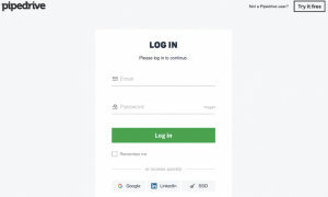 Login to Pipedrive account 