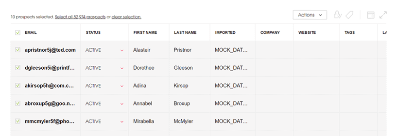 Bulk status check