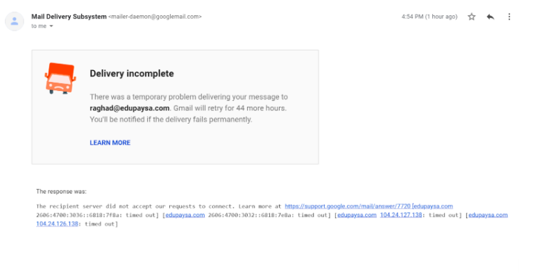 gmail email bounce handler