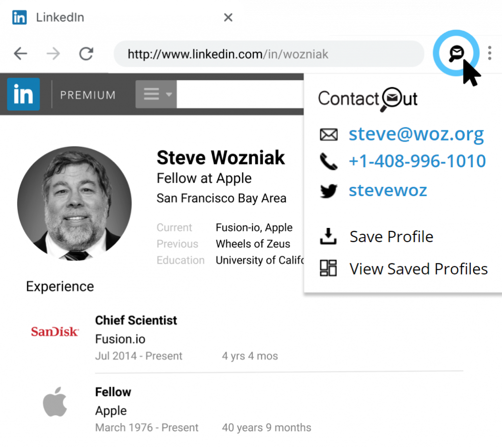 how do i attach my linkedin profile to an email
