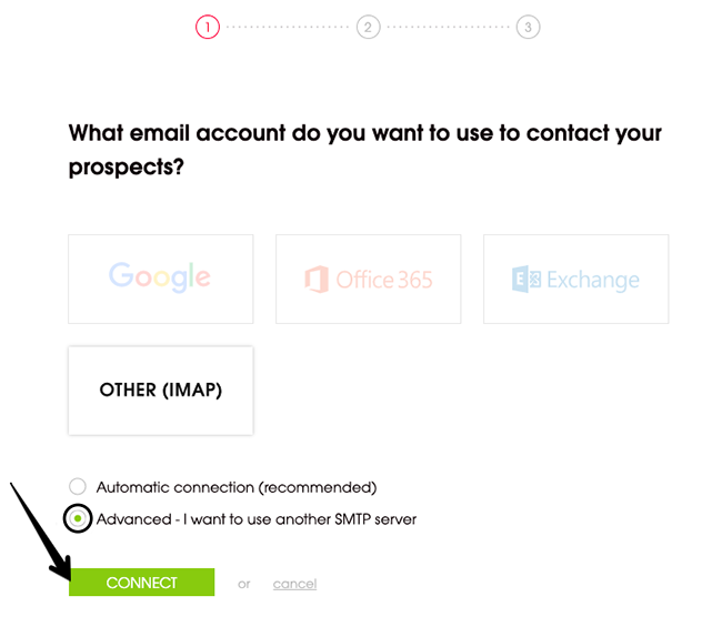 connect email account to Woodpecker