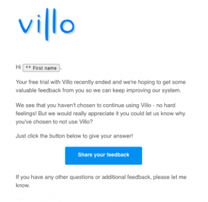 Villo email day 44