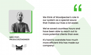 quote from Mike for MooseCat Recording case study