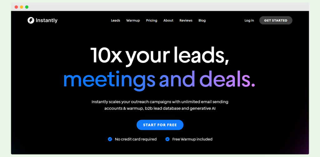 Instantly - cold email software used by sales teams for cold outreach 