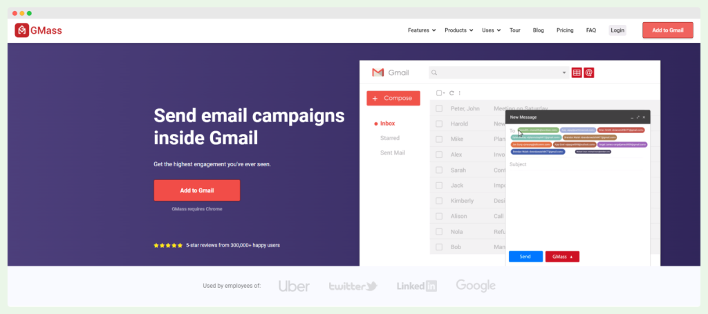 Gmass considered as one of the best email marketing software