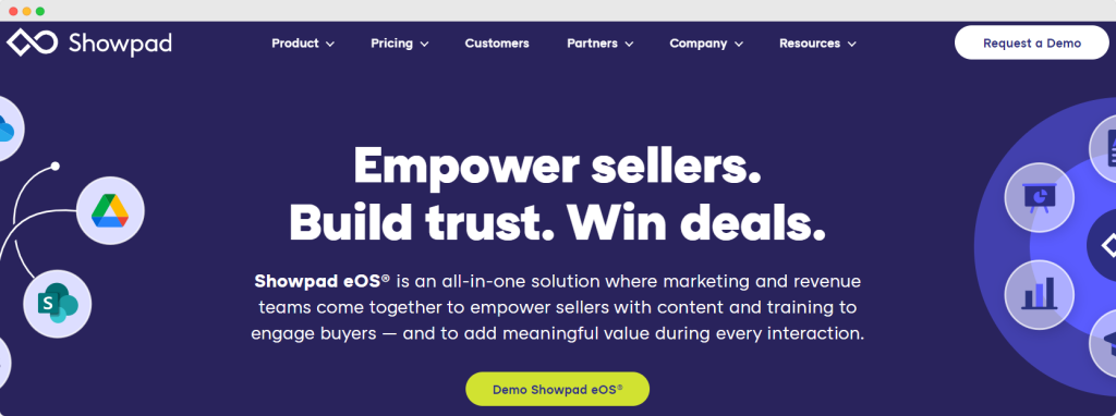 Showpad - a sales enablement tool