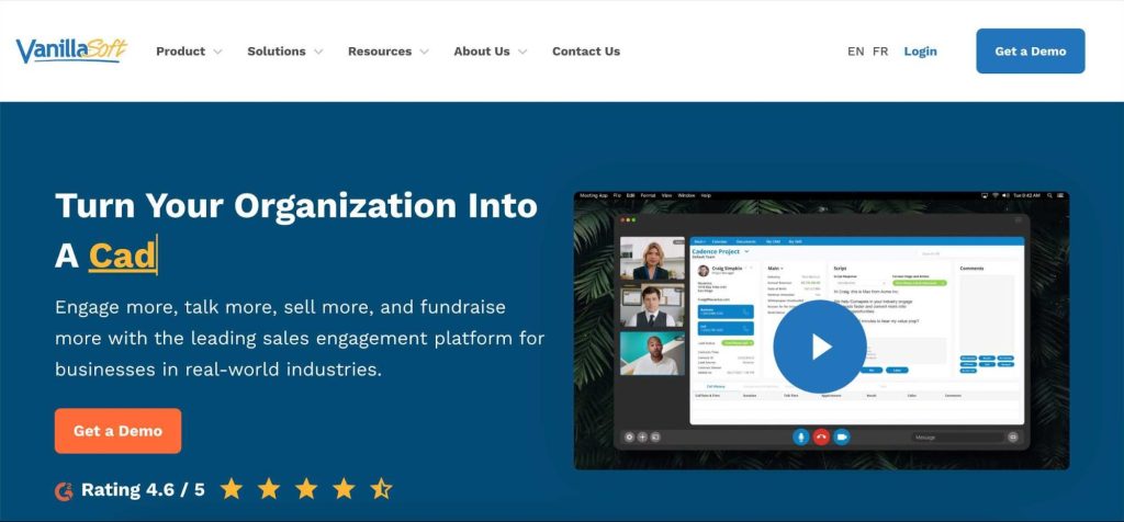 Vanillasoft -  one of a sales engagement platforms