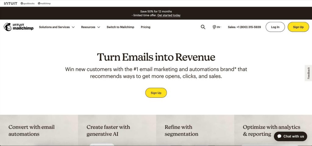 Mailchimp - one of the   sales email automation tools