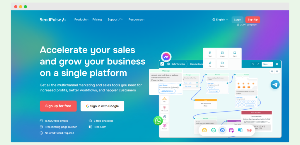 Sendpulse - sales engagement platform 