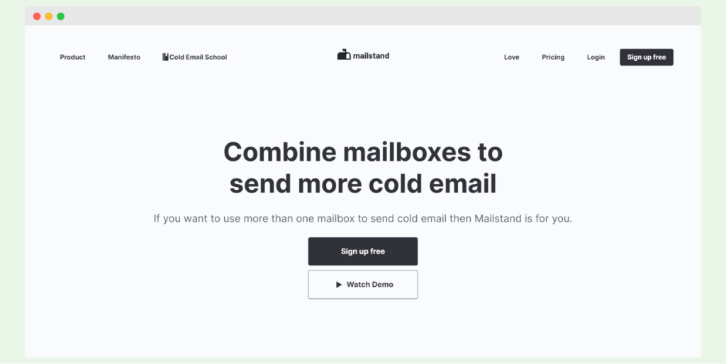Mailstand homepage - an alternative to Uptics