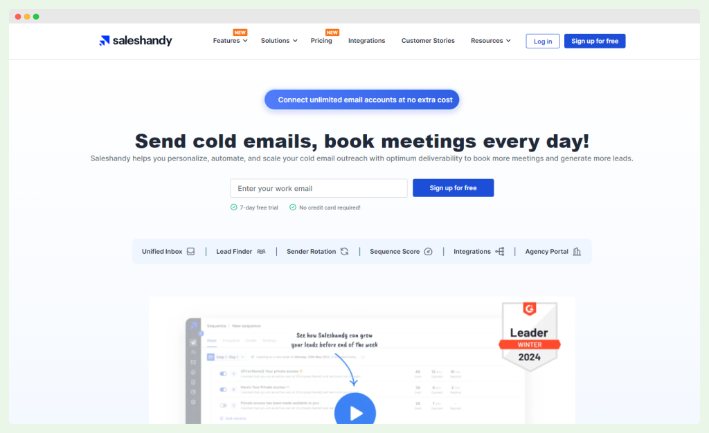 Saleshandy - cold email tool