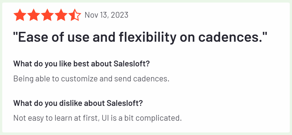 review on Salesloft platform