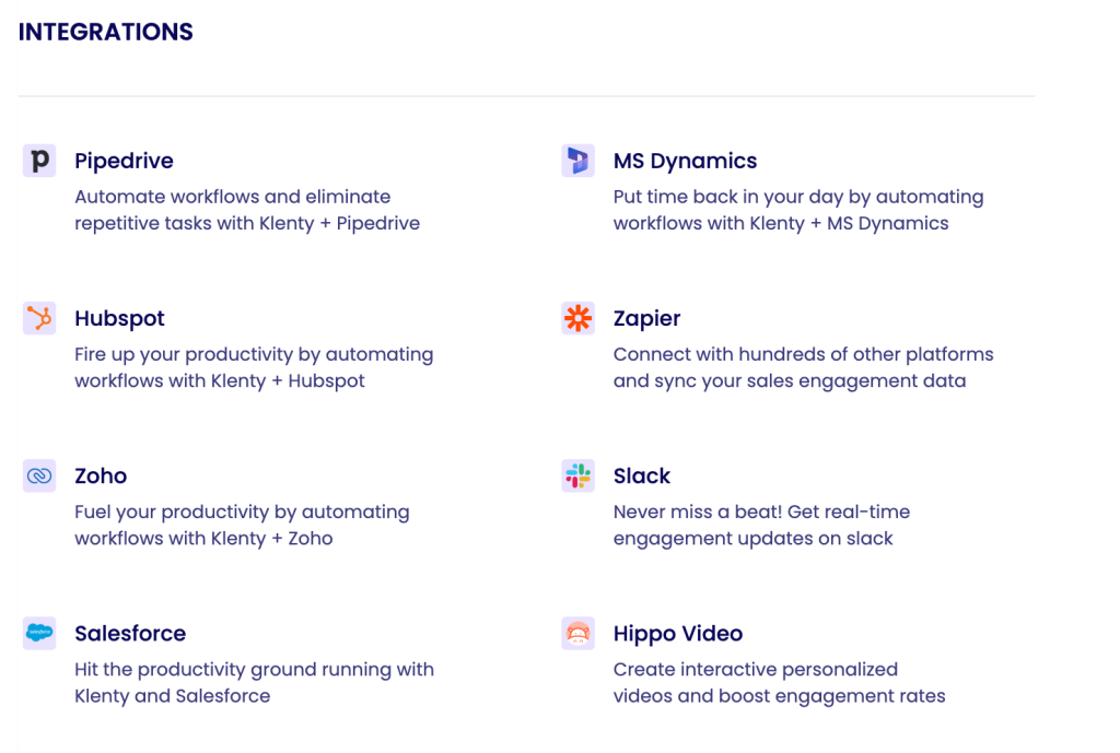 CRM integrations