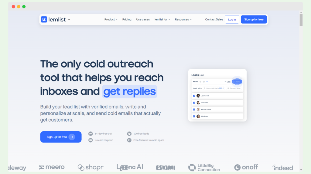 Lemlist - cold email software