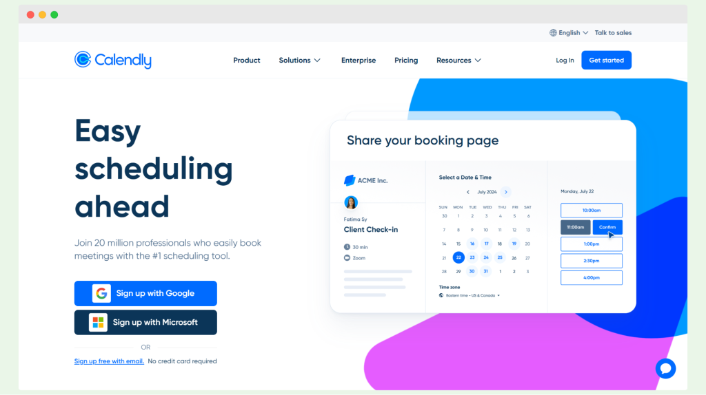 Calendly -  a tool supporting an outbound sales process