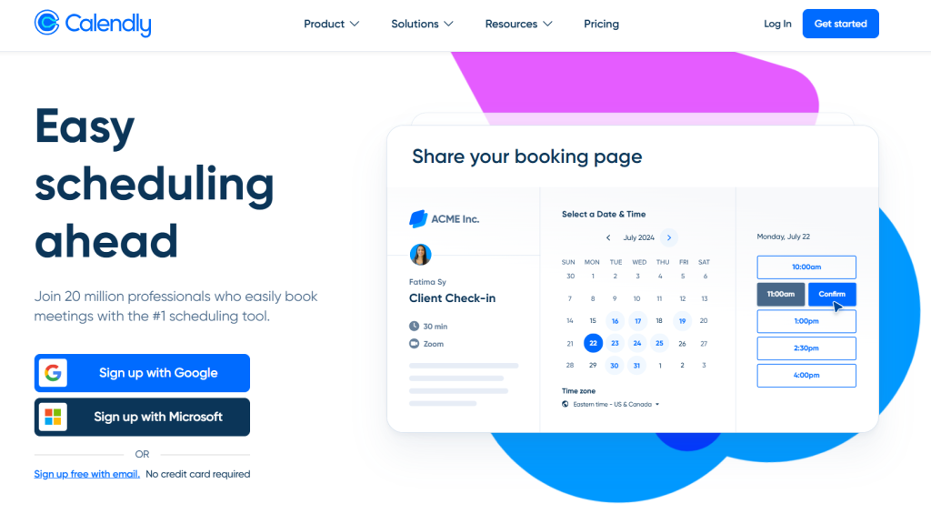 Calendly - a tool supporting an outbound sales process