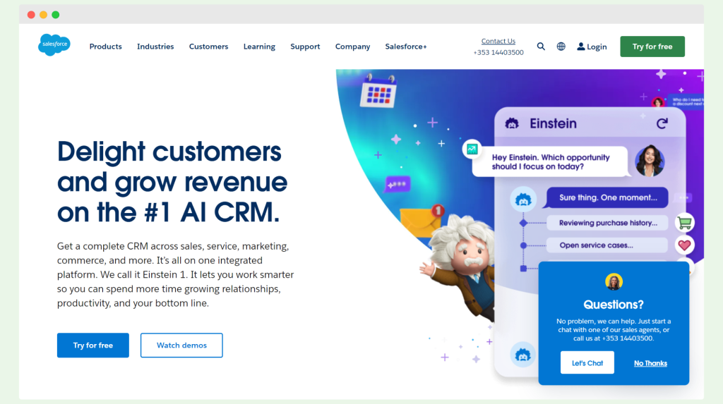 Salesforce homepage