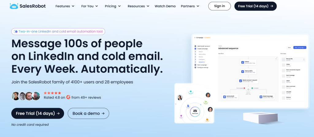 Salesrobot - homepage
