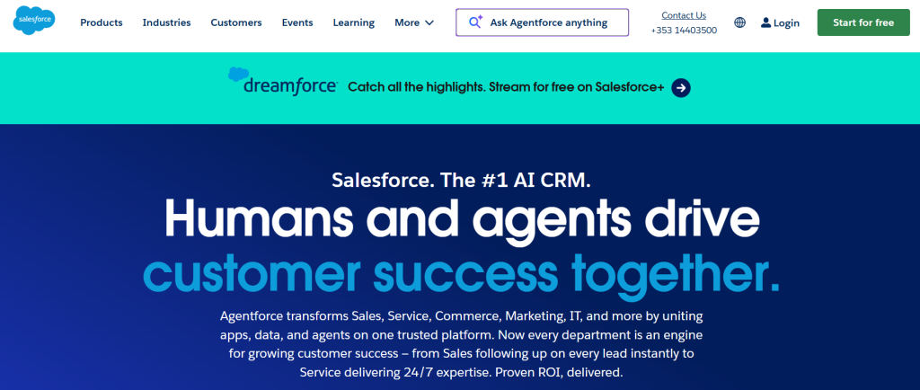 Salesforce homepage