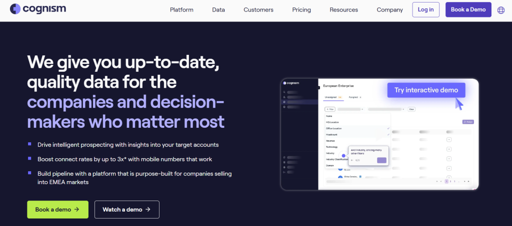 Cognism - a tool for outbound prospecting