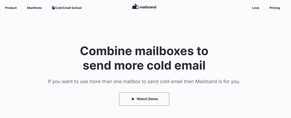 Mailstand homepage reach your target audience with cold email
