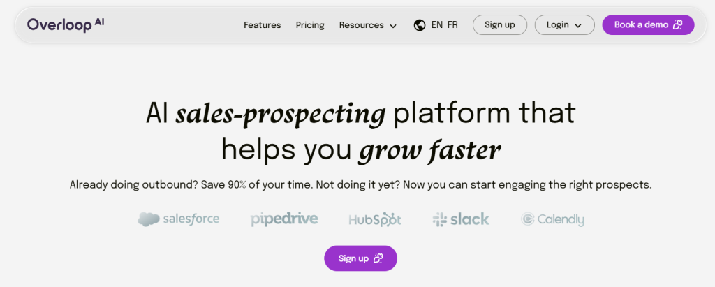 Overloop for streamlining outbound sales 