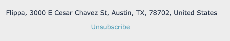 Unsubscribe line for a prospecting email.