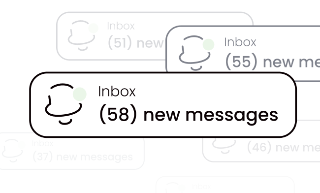 an illustration showing incoming emails