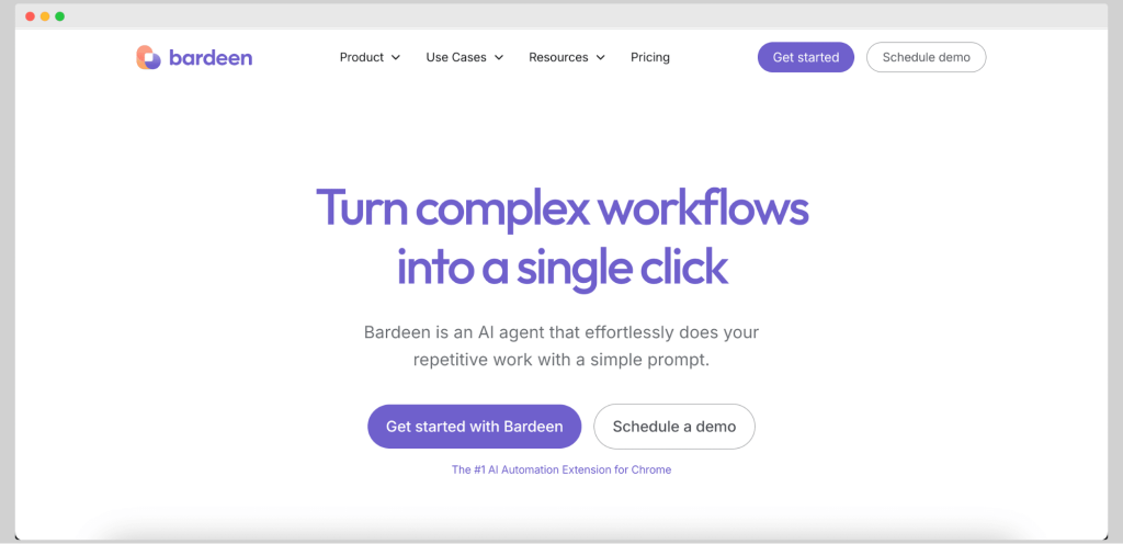 Bardeen AI homepage