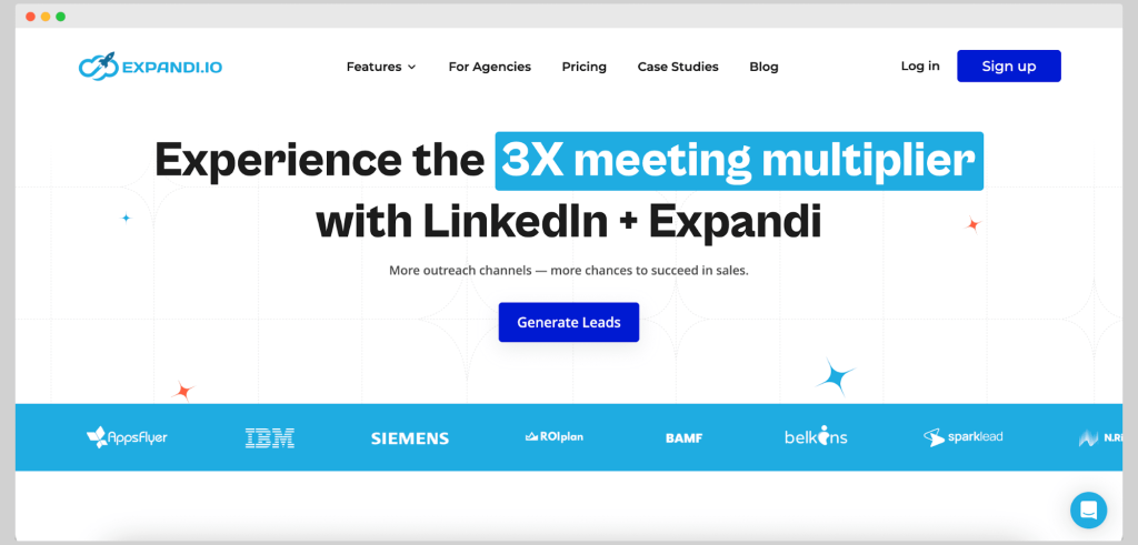 Expandi homepage.