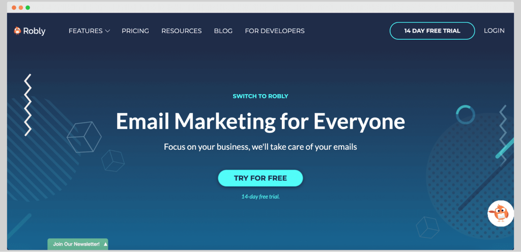 Robly is an email marketing platform that promises 50% higher open rates compared to other email software.
