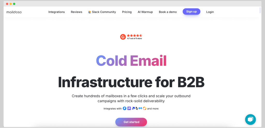 Maildoso is a B2B cold email outreach software that improves your deliverability and email performance.