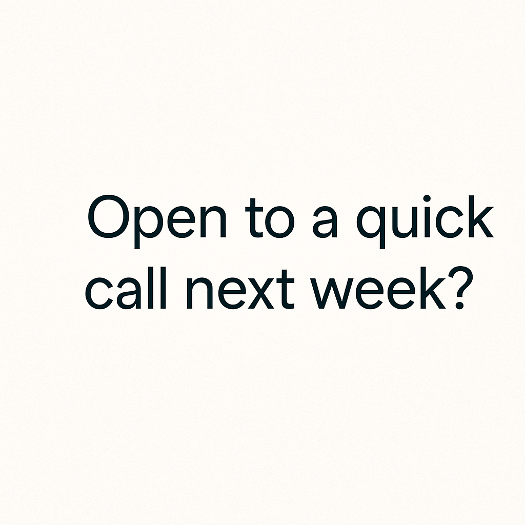 cold email CTA example