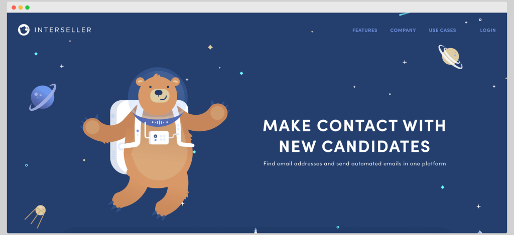 Interseller is a tool that helps businesses find candidate email addresses and send automated messages. 