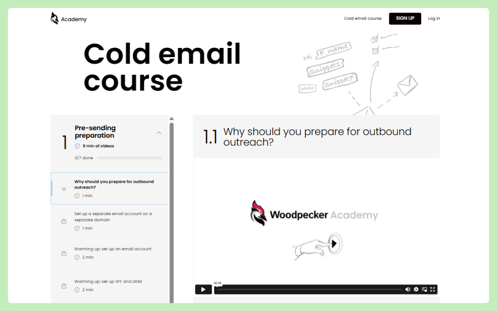 Cold Email Course by Woodpecker.