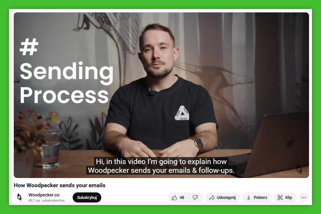 Woodpecker's video on how to send emails using Woodpecker.
