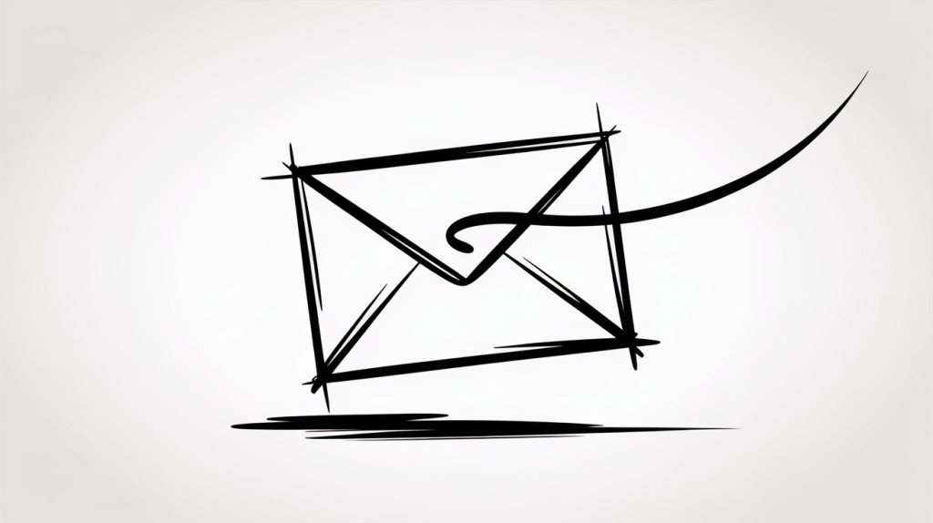 An abstract envelope icon with a swoosh, indicating email sending or fast delivery.