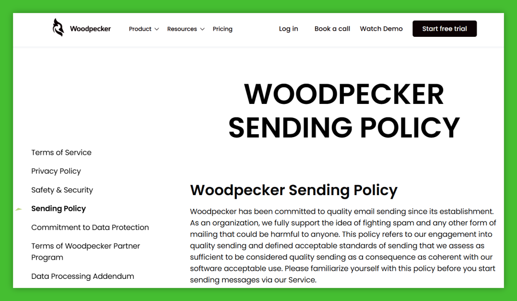 Woodpecker's sending policy will let you keep good sender reputation aand prevent spam with your personalized emails - because the volume you send matters