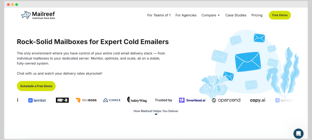 Mailreef homepage.