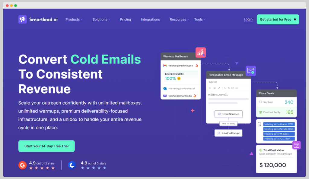 Smartlead.ai as the other software for Morphymail alternative.