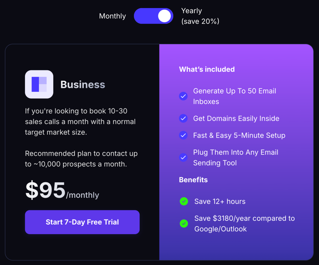 Mailscale pricing