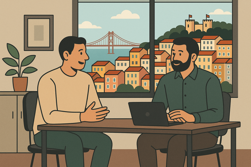 Scrappy startup example - digital marketing agency lead generation in Lisbon.