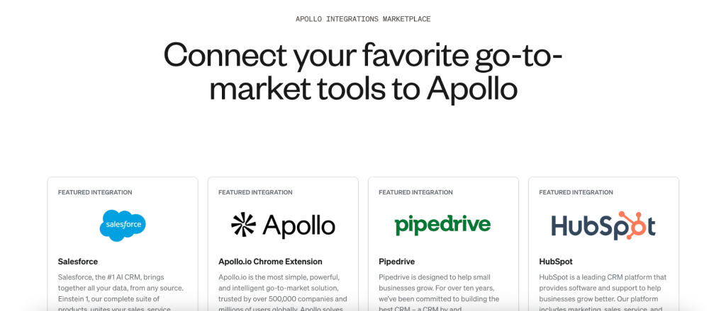 Apollo's integrations.