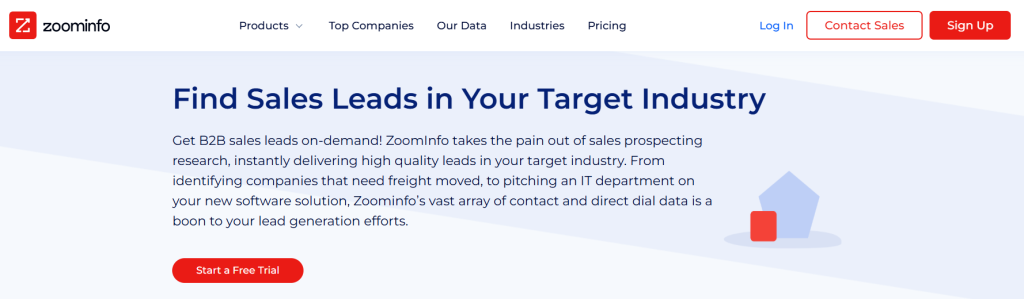 lead data gen tool - ZoomInfo