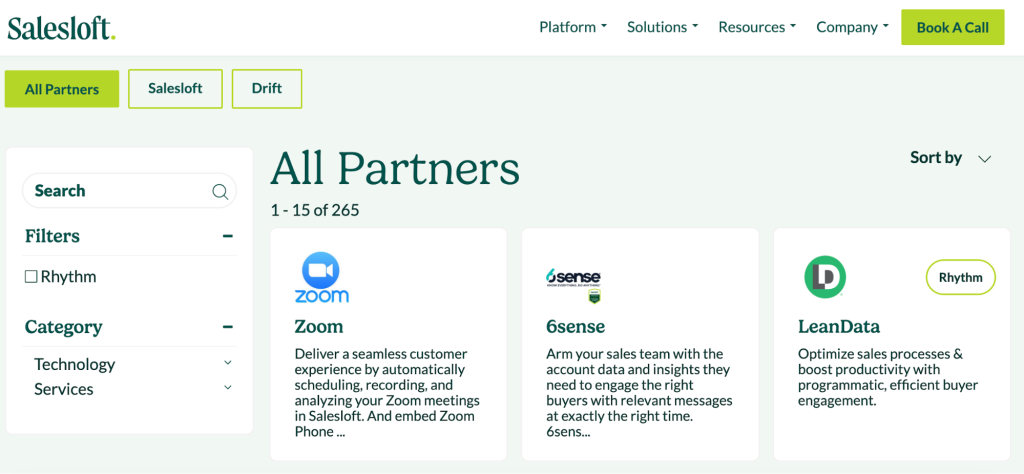 Salesloft integrations.