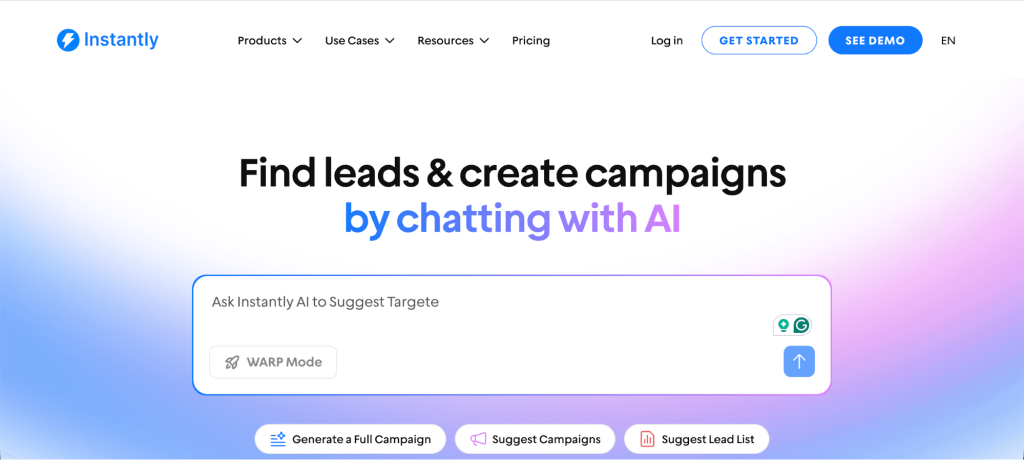 Instantly's AI Assistants for outreach and replies.
